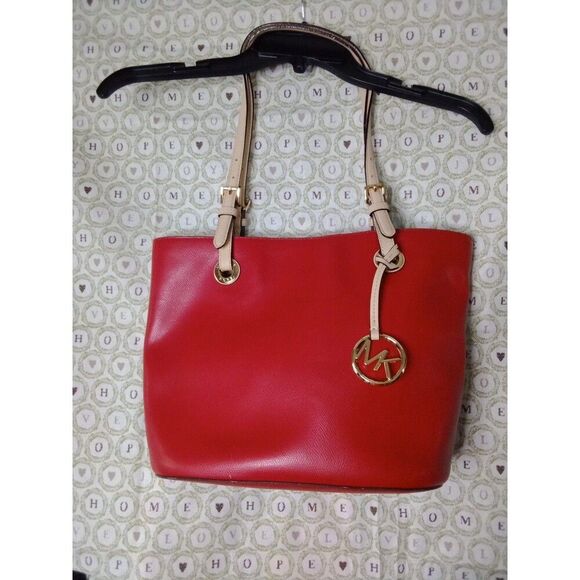 Michael Kors Jet Set Tote Bag 38H5XTTT2L Red - Picture 1 of 10
